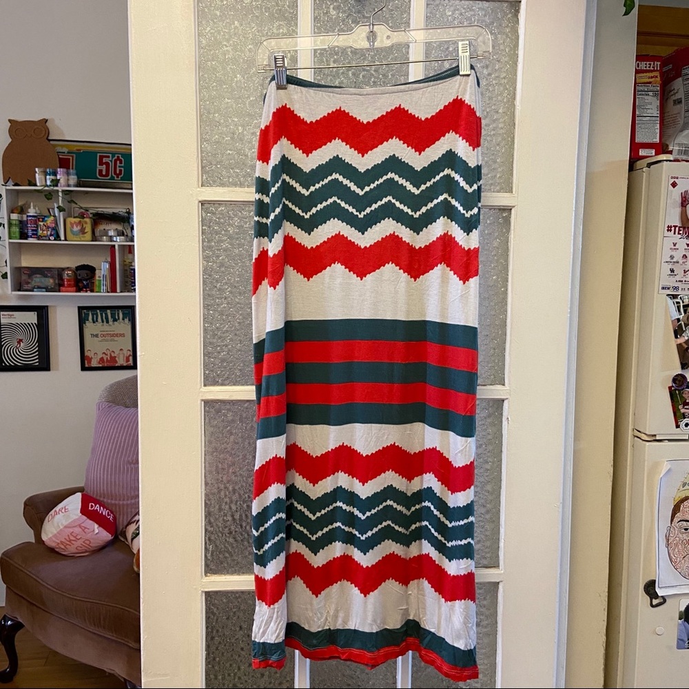 Co-ord tricolor striped maxi skirt & tank